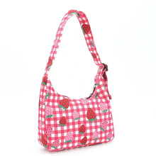 Load image into Gallery viewer, Strawberry Gingham Shoulder Bag
