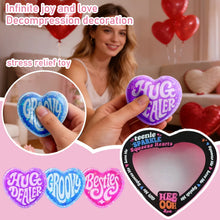Load image into Gallery viewer, Teeny Sparkle Hearts Nee Doh Conversation Hearts Squeeze Fidget in Heart Shaped Box Valentine's '26

