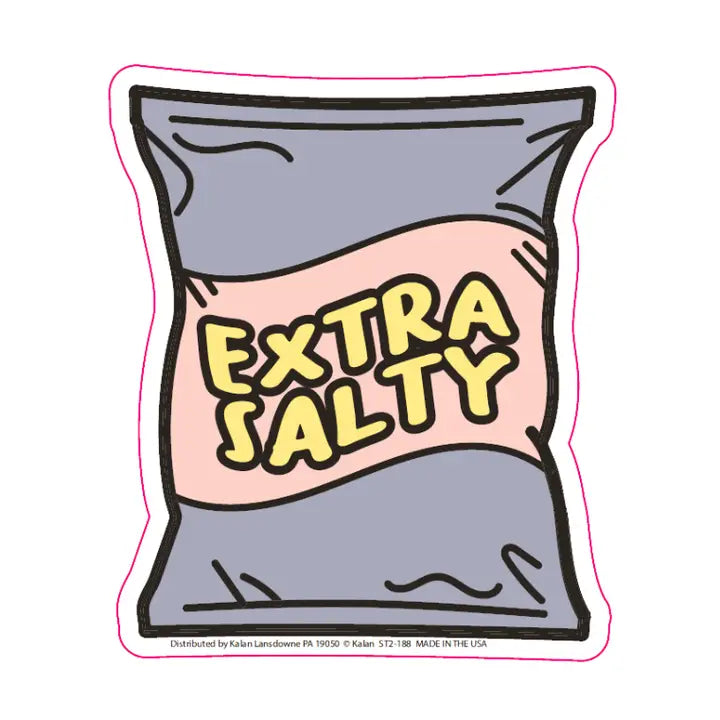 Extra Salty Chip Bag Sticker