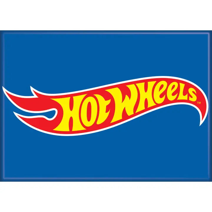 Hot Wheels Logo on Blue Magnet