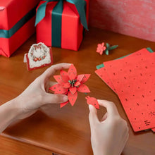 Load image into Gallery viewer, Rolife Poinsettia DIY Flower Building Craft Kit
