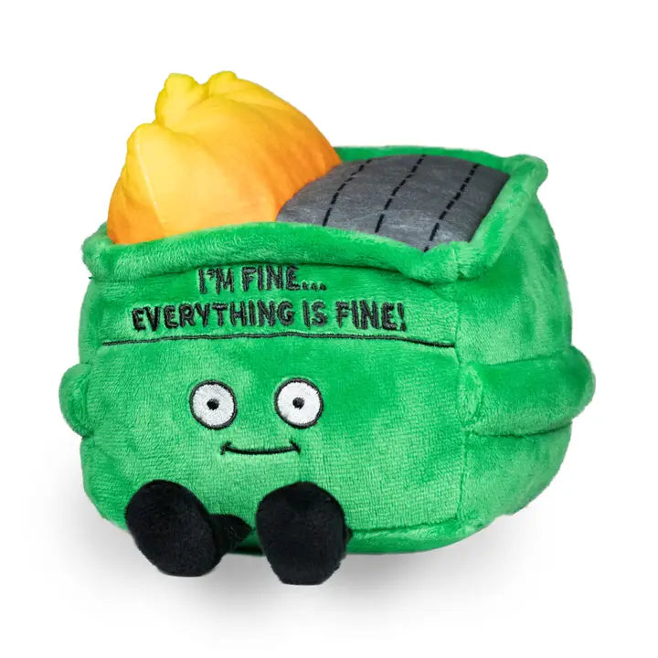 I'm Fine.  Everything is Fine Dumpster Fire Plush by Punchkins