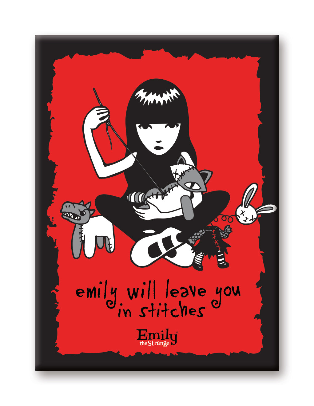 Emily the Strange Emily Will Leave You in Stitches Magnet