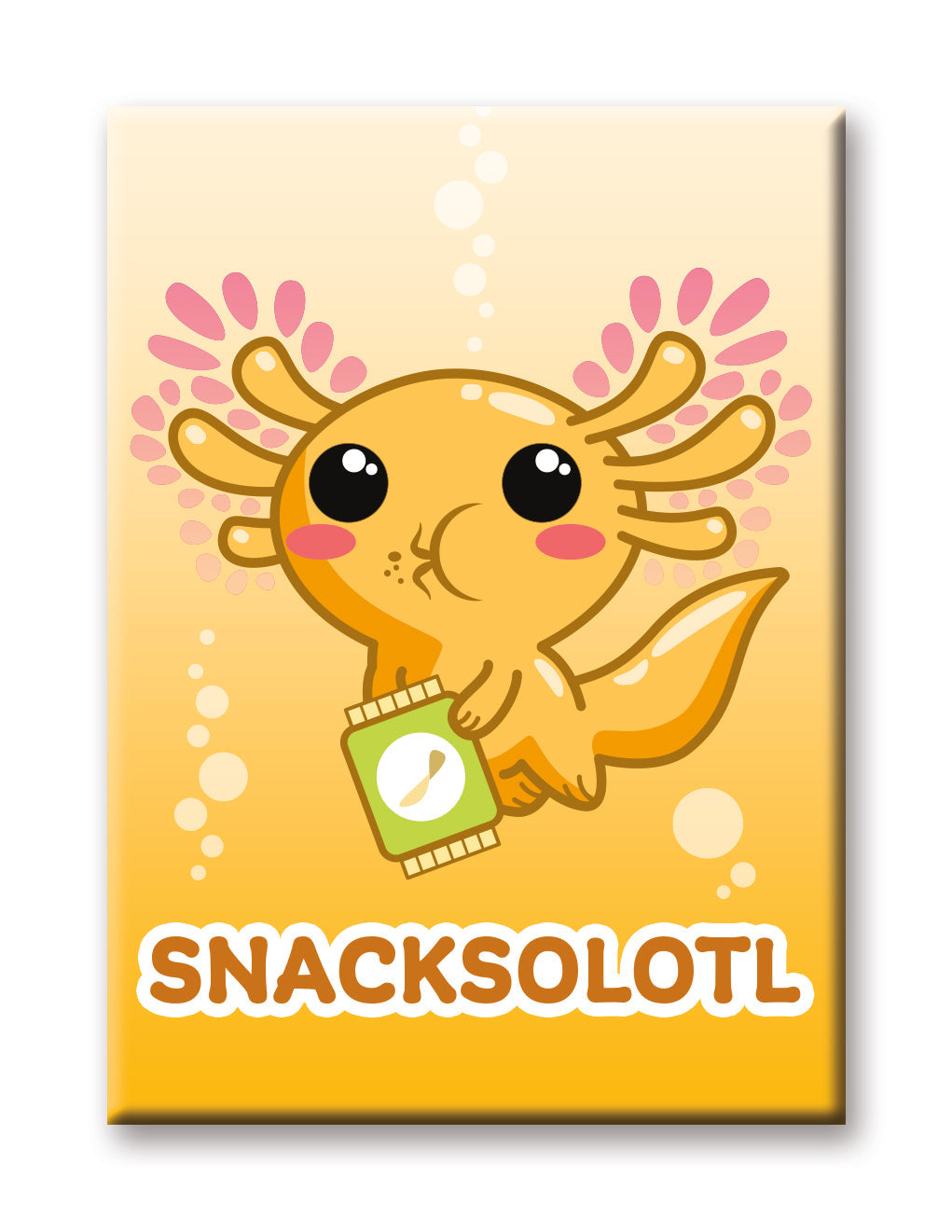 Kawaii Axolotl Snacksolotl Magnet