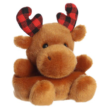 Load image into Gallery viewer, Clove Plaid Moose 5" Palm Pal by Aurora
