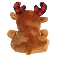 Load image into Gallery viewer, Clove Plaid Moose 5" Palm Pal by Aurora
