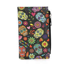 Load image into Gallery viewer, Floral Sugar Skull Collage Print Wallet

