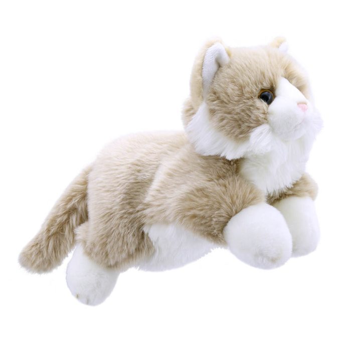 Beige & White Cat Full Bodied Puppet