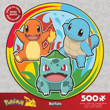 Load image into Gallery viewer, Kanto Badge Pokemon 500pc Round Shaped Puzzle by Buffalo Games
