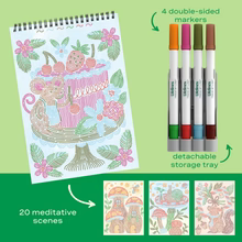 Load image into Gallery viewer, Trace-by-Line Woodland Whimsy FlowArt by Lifelines
