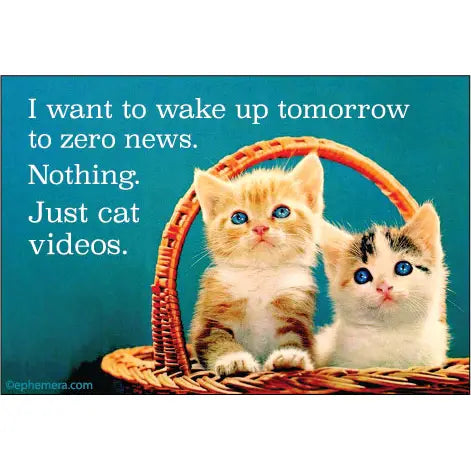 Zero News Just Cat Videos Magnet