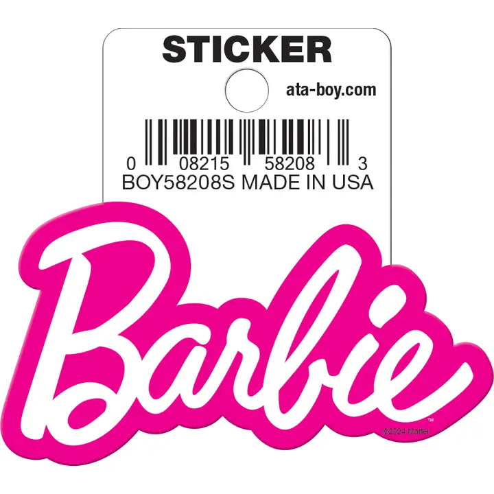 Barbie Logo White & Pink Outline 3