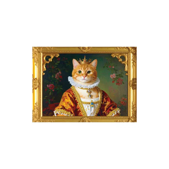 Cat Princess Faux Portrait Painting Magnet