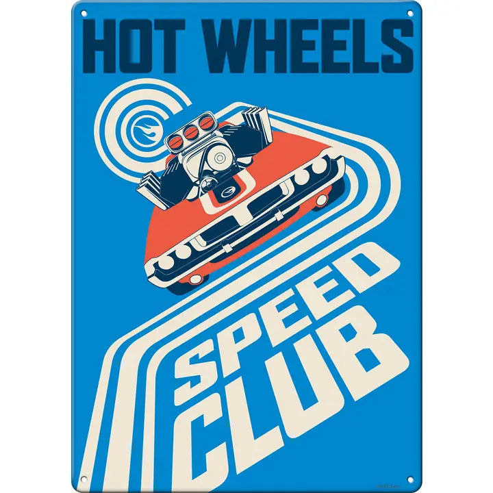 Hot Wheels Speed Club Tin Sign