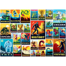 Load image into Gallery viewer, Mythical Creatures 1000pc Vintage Poster Puzzle by Masterpieces Puzzles

