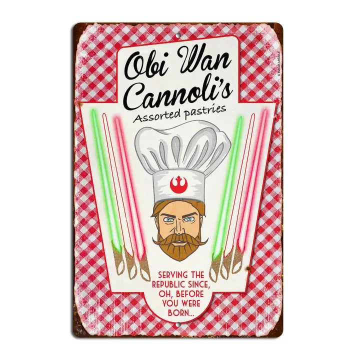 Star Wars Obi Wan Cannoli's Humor Metal Sign