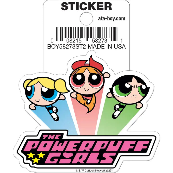 Cartoon Network Powerpuff Girls with Logo Vinyl Sticker