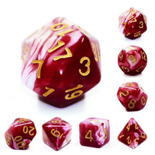 Load image into Gallery viewer, Cherry Cream RPG Dice Set by Foam Brain Games
