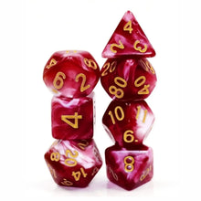Load image into Gallery viewer, Cherry Cream RPG Dice Set by Foam Brain Games
