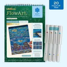 Load image into Gallery viewer, Winter's Glow Dot-by-Letter Metallic Ink FlowArt by Lifelines

