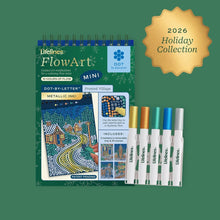 Load image into Gallery viewer, Frosted Village Dot-By-Letter Metallic Ink Mini FlowArt by Lifelines
