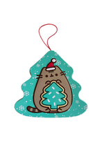 Load image into Gallery viewer, Festive Pusheen Meowy Christmas Tree Green Sour Apple Candy Tin
