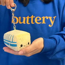Load image into Gallery viewer, Micro Butter Stick Comfort Food Plush Key Clip or Bag Charm by Squishable
