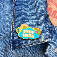 Load image into Gallery viewer, Stop the Hate Enamel Pin
