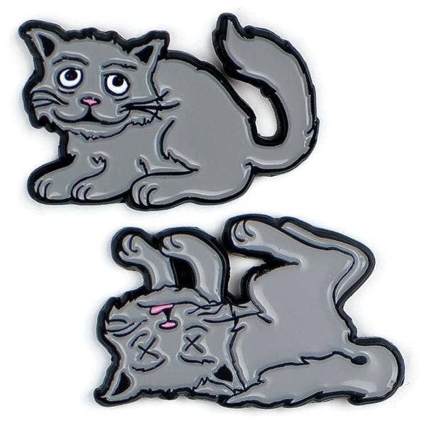 Schrödinger's Cat Enamel Pin Set