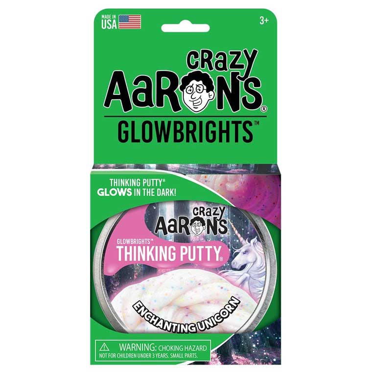 Crazy Aaron's 3.2oz Glowbrights Enchanting Unicorn Glow in the Dark Thinking Putty