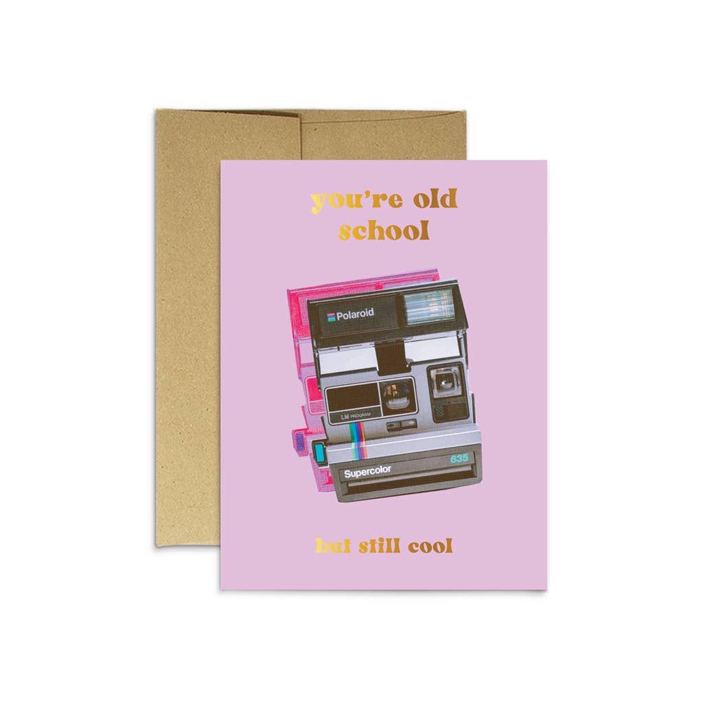 Old School Polaroid Blank Greeting Card