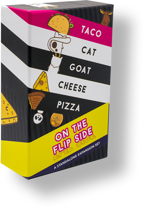 Taco Cat Goat Cheese Pizza On the Flip Side Card Game